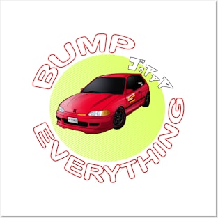 Initial D, Bump Everything #civicdriver (design 2.0) Posters and Art